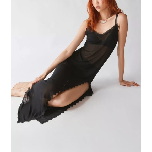 Out From Under Cherie Sheer Midi Slip Dress - Picture 4 of 5